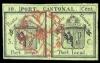  TIMBRU EXTREM DE RAR DOUBLE GENEVA 1843