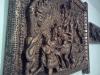  scultura lemn,  lucrata manual,  tematica istorica,  lupta dintre daci si romani.