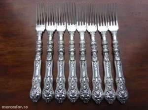 8 FURCULITE ARGINT MASIV