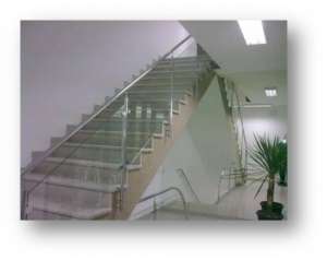 BALUSTRADE DE INOX CU STICLA