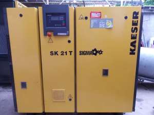 Compresor aer cu surub Kaeser SK 21 T + rezervor 500 l cu ISCIR