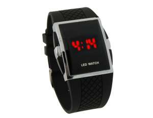 Ceas Led Rosu Electronic Digital,  Negru  - w5