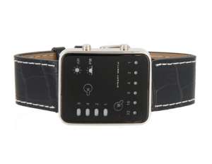 Ceas Mana,  Culoare Neagra,  Curea Piele Ecologica - w8
