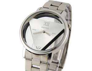 Unisex,  Ceas Mana Elegant,  Dial Triunghi,  Argintiu - w14