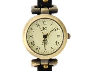 Ceas Mana Decorativ,  Bratara Trei Bucle,  Piele Vaca,  Negru - w43