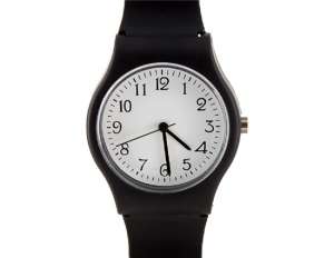 Ceas Mana,  Dial Rotund,  Negru - w71