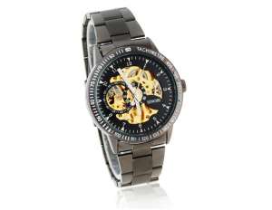 Sinobi,  Ceas Mana,  Mecanic,  Dial Otel Inoxidabil,  Skeleton - w101