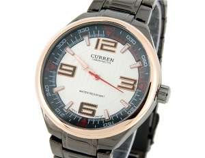 Ceas Electronic,  Dial Otel Inoxidabil,  Bratara Neagra - w108