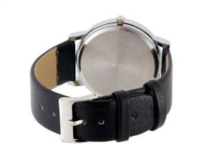 WoMaGe,  Ceas Analogic,  Bratara Piele Ecologica,  Neagra - w111