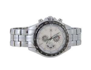 Ceas Curren,  Dial Rotund Alb,  Barbati,  Bratara Argintie - w174