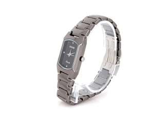 Ceas Barbati,  Dial Negru Cristale,  Quartz,  Bratara Neagra - w216