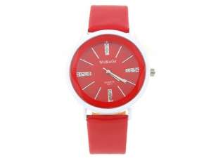 WoMaGe,  Ceas Mana,  Quartz,  Elegant,  Rosu - w224