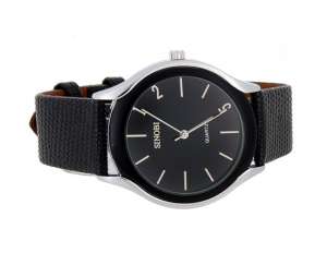 Ceas Elegant,  Sinobi,  Barbati,  Analog,  Argintiu,  Negru - w235