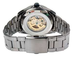 Ceas Mana,  Mecanic,  Carcasa si Curea Otel Tungsten - w270