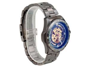 Ceas Mana,  Mecanic,  Carcasa si Curea Otel Tungsten - w270