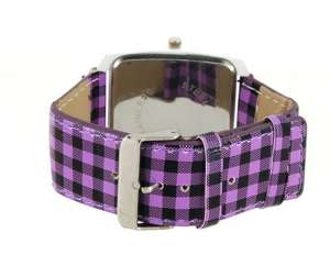 WoMaGe,  Ceas Mana,  Design Elegant,  Curea Negru-Mov - w333