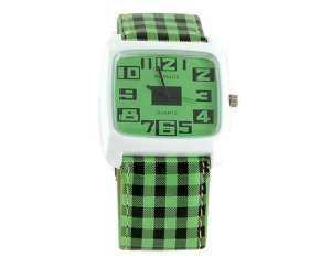 WoMaGe,  Ceas Mana,  Design Elegant,  Curea Negru-Verde - w336