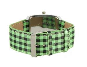 WoMaGe,  Ceas Mana,  Design Elegant,  Curea Negru-Verde - w336