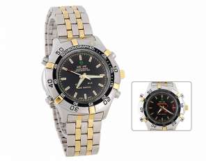 Wede,  Ceas Sport,  Analog&Led,  Rezistent Apa,  Auriu&Argintiu - w340