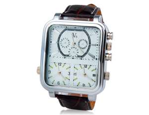 Ceas Sport,  Dial Alb,  Trei Ceasuri,  Analog,  Quartz - w344