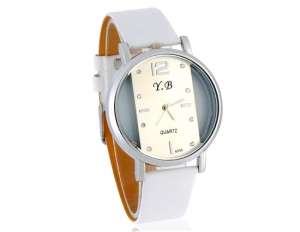 r.B,  Ceas Mana,  Fashion,  Dial Alb,  Analog,  Casual,  Alb - w355