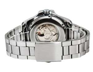 SH,  Ceas Barbati,  Mecanic,  Analog,  Dial Albastru,  Argintiu - w374