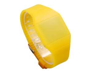 Ceas Unisex,  Touch Screen,  LED,  Dial Patrat,  Galben - w377