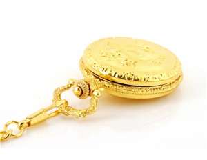 Ceas Buzunar cu Lantisor,  Auriu - w398