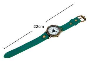 Womage,  Ceas Mana,  Dial Alb,  Stea,  Analog,  Curea Verde - w433