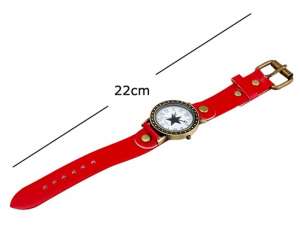 Womage,  Ceas Mana,  Dial Alb,  Stea,  Analog,  Curea Rosie - w435