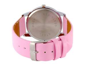 r.B,  Ceas Mana,  Doamne,  Dial Alb,  Design Elegant,  Curea Roz - w446