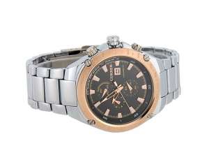 Curren,  Ceas Mana,  Calendar,  Conometru,  Bratara Argintie - w455
