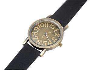 WoMaGe,  Ceas Analogic,  Quartz,  Dial Rotund,  Curea Neagra - w478