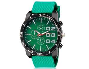 WoMaGe,  Ceas Mana Barbati,  Curea Silicon Verde - w487
