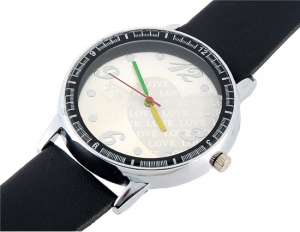 r.B,  Ceas Mana,  Femei,  Dial Alb,  Analog,  Curea Neagra - w523