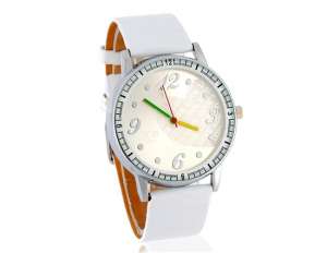 r.B,  Ceas Mana,  Femei,  Dial Alb,  Analog,  Quartz,  Curea Alba - w524