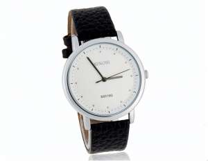 Sinobi,  Ceas Mana,  Analog,  Dial Alb,  Bratara Neagra - w530