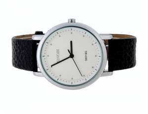 Sinobi,  Ceas Mana,  Analog,  Dial Alb,  Bratara Neagra - w530