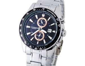 Curren,  Ceas Mana,  Dial Negru,  Calendar,  Taheometru - w532