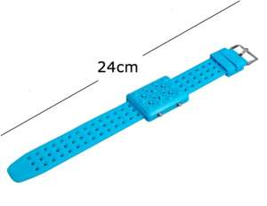 Ceas Mana,  Unisex,  LED Rosu,  Curea Albastra - w548