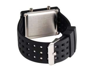 Ceas Mana,  Unisex,  LED Rosu,  Curea Neagra - w549