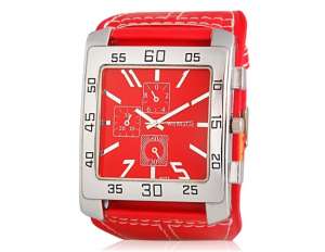Womage,  Ceas Mana,  Dial Patrat,  Rezistent la Apa,  Rosu - w564