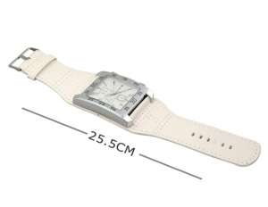 Womage,  Ceas Mana,  Dial Patrat,  Rezistent la Apa,  Alb - w565