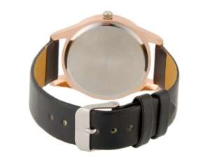 Ceas Mana,  Masculin,  Dial Alb-Auriu,  Rezistent Apa,  Negru - w568