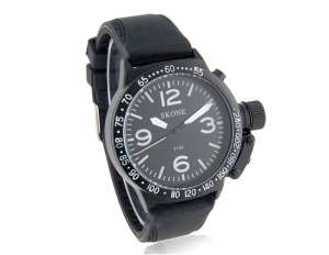 Skone,  Ceas Mana,  Dial Negru & Alb,  Quartz,  Curea Neagra - w569