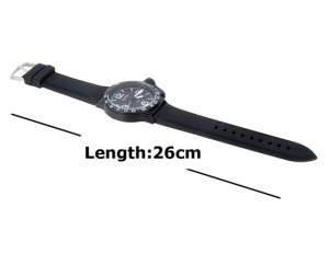 Skone,  Ceas Mana,  Dial Negru & Alb,  Quartz,  Curea Neagra - w569