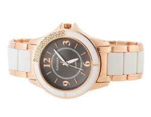 Gemax,  Ceas Mana,  Fashion,  Dial Negru,  Analog,  Alb-Sampanie - w572