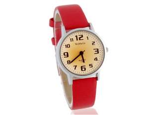 Womage,  Ceas Mana,  Doamne,  Dial Maro,  Analog,  Rosu - w577