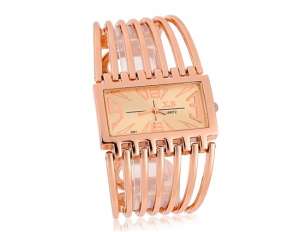 Ceas Mana,  Fashion,  Dial Auriu,  Analog,  Bratara Aurie - w578