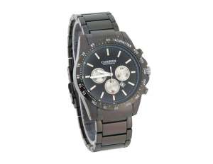 Curren,  Ceas Mana,  Dial Negru,  Data,  Otel Tungsten - w581